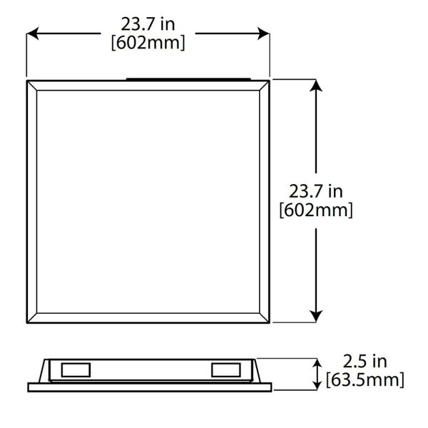 NICOR 2x2 ft. LED Troffer with Textured Diffuser in 4000K Hot on Sale