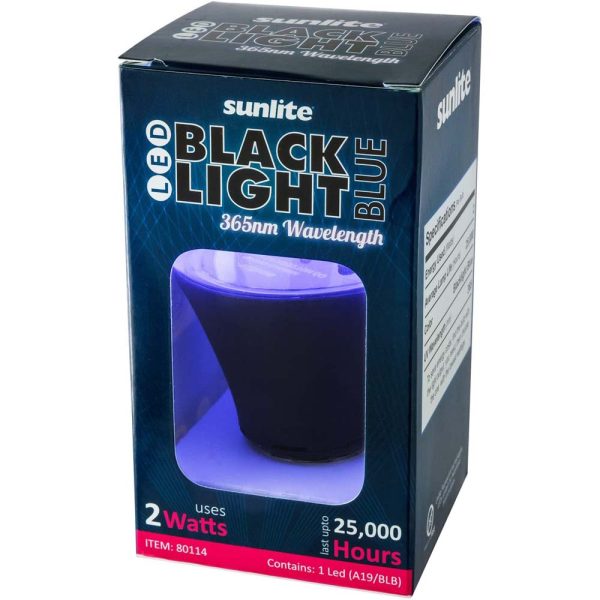 6Pk - 2 watts LED A19 Medium Base E26 Blacklight UV Bulb Online