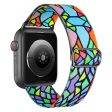 Colorful Fluid Nylon Watch Band for Apple Watch Series 9 8 7 6 SE 41mm 40mm 38mm - Geometric Rainbow Fashion