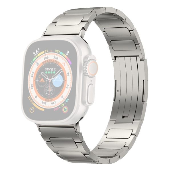 Titanium alloy strap for Apple Watch Series 9 41mm - Titanium Color For Sale