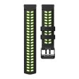 22mm Universal silicone textured strap - Black   Green Hot on Sale