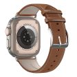 DUX DUCIS YS Apple Watch Series 9 41mm Cowhide leather strap - Brown For Discount