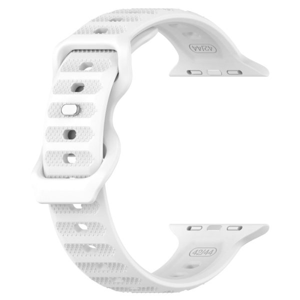 Silicone Dot Design Wrist Strap for Apple Watch - White For Discount