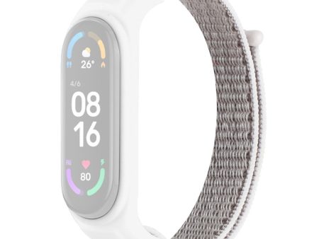 Xiaomi Mi Band 7   6   5 nylon watch strap with silicone cover - Seashell Discount