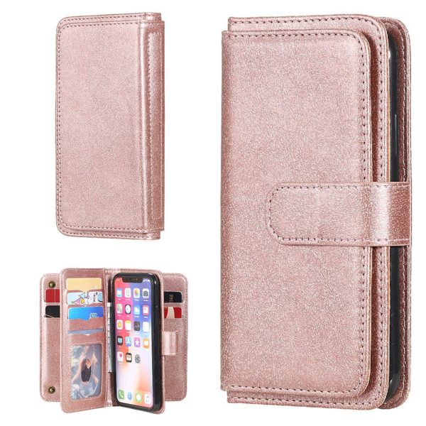 10-slot wallet case for iPhone XS - Rose Gold Online now