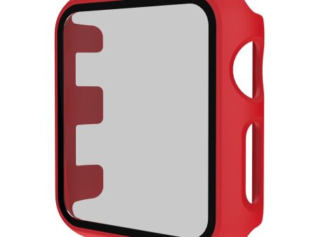 Apple Watch Series 9 41mm protective cover with tempered glass - Red For Discount