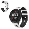 22mm Universal dual color sporty silicone watch strap - White   Black Hot on Sale