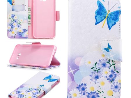 Wonderland Samsung Galaxy J4 Plus (2018) flip case - Blue Butterflies Hot on Sale