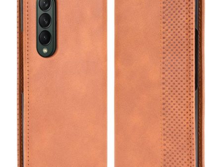 Bofink Vintage Samsung Galaxy Z Fold4 leather case - Brown Online now