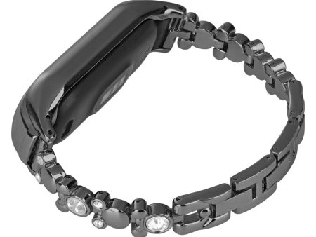 Xiaomi Smart Band 8 Watch Strap Rhinestone Decor Metal Wrist Band Bracelet - Black Online now