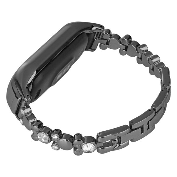 Xiaomi Smart Band 8 Watch Strap Rhinestone Decor Metal Wrist Band Bracelet - Black Online now