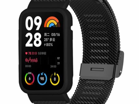 Xiaomi Smart Band 8 Pro Metal Band Milanese Watch Strap with Black Watch Case - Black Online now