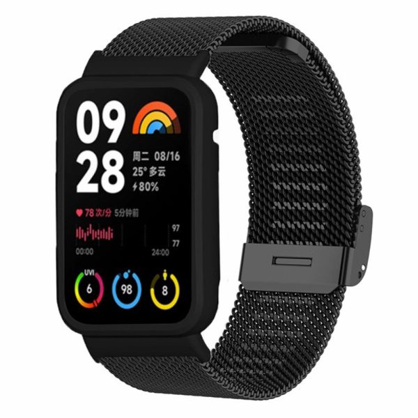 Xiaomi Smart Band 8 Pro Metal Band Milanese Watch Strap with Black Watch Case - Black Online now