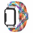 Xiaomi Smart Band 8 Pro Watch Bands Braided Nylon Strap with Watch Case - Rainbow+Black Shell For Cheap