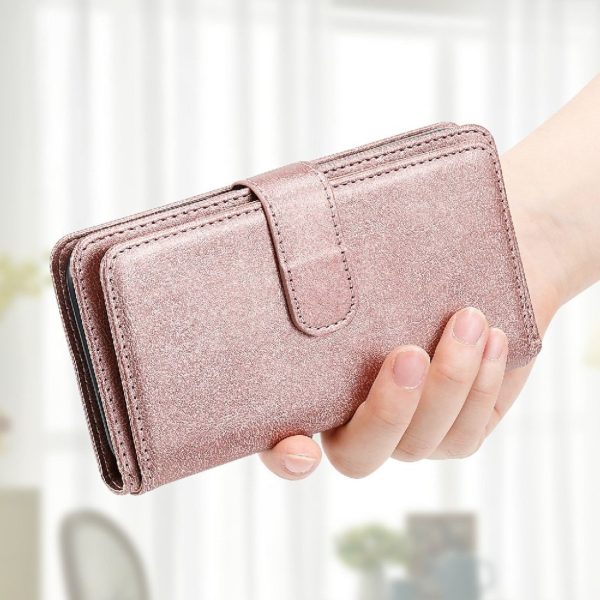 10-slot wallet case for iPhone XS - Rose Gold Online now