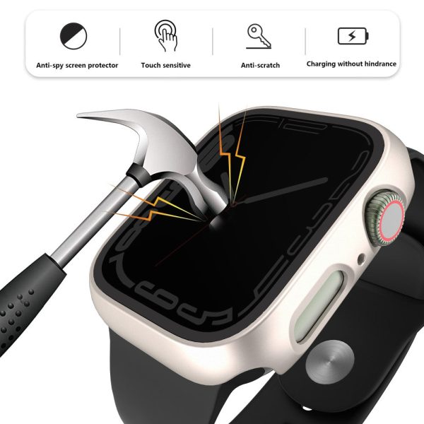 Apple Watch Series 9 41mm protective cover with tempered glass - Black Online now