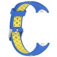 Xiaomi Smart Band 8 Watch Straps Dual-Colors Flexible Band with Stainless Steel Connector - Blue+Yellow Supply