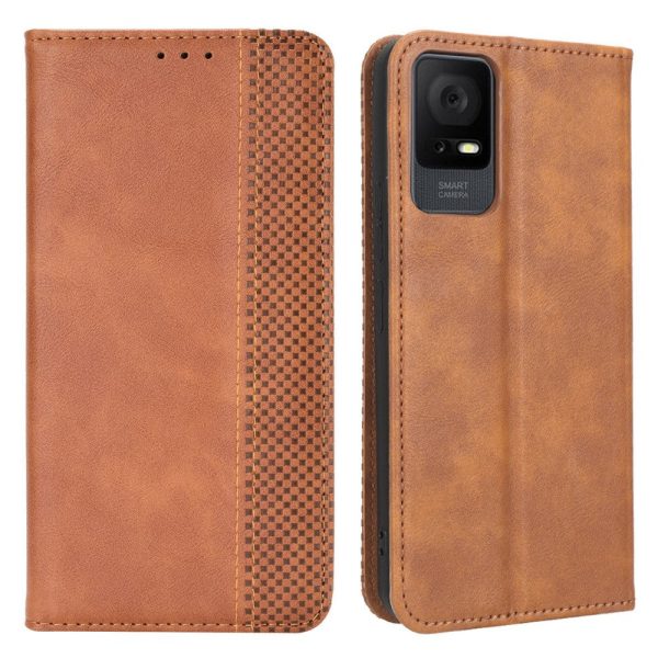 Bofink Vintage TCL 408   406   405 leather case - Brown Sale