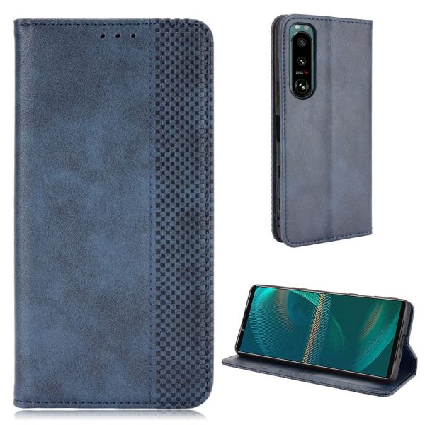 Bofink Vintage Sony Xperia 5 III leather case - Blue Discount