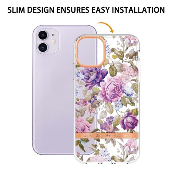 Super slim and durable softcover for iPhone 11 - Purple Peony For Sale