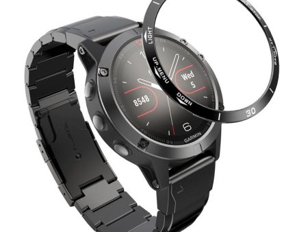 Garmin Fenix 5 stainless steel bezel - Black   White Hot on Sale