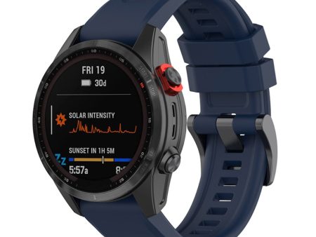 20mm Garmin Fenix 7S   Instinct 2S silicone watch strap with metal buckle - Midnight Blue Online