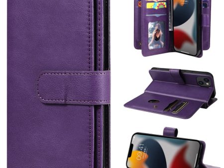 10-slot wallet case for iPhone 14 Plus - Purple Online now