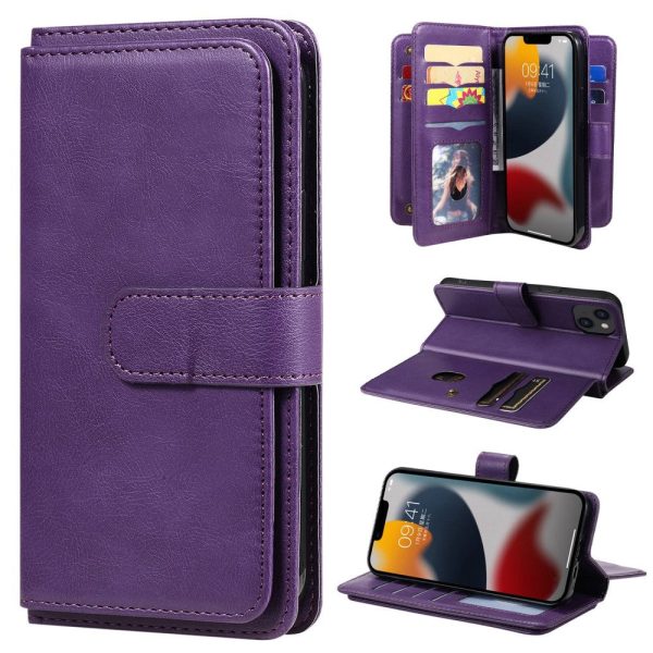 10-slot wallet case for iPhone 14 Plus - Purple Online now