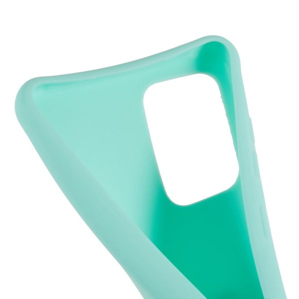 Thin TPU case with a matte finish and adjustable strap for Samsung Galaxy A52s 5G   A52 5G   A52 - Light Green Hot on Sale