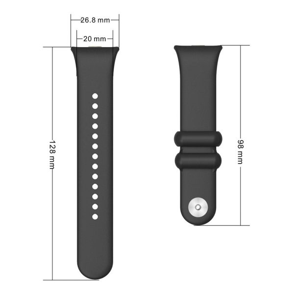 Xiaomi Smart Band 8 Pro   Redmi Watch 4 Watch Strap Silicone Replacement Wristband - Black on Sale