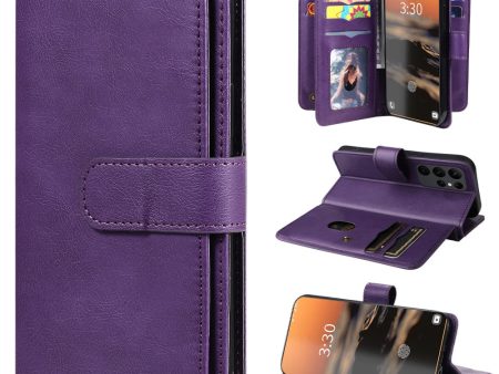 10-slot wallet case for Samsung Galaxy S23 Ultra - Purple For Cheap