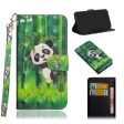 iPhone Xr pattern printing leather flip case - Panda For Cheap