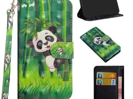 iPhone Xr pattern printing leather flip case - Panda For Cheap