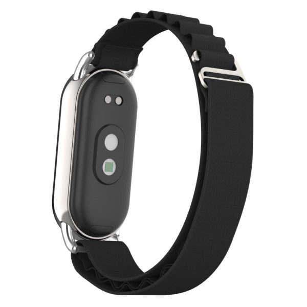 Xiaomi Smart Band 8 nylon strap with silver connector - Black Sale