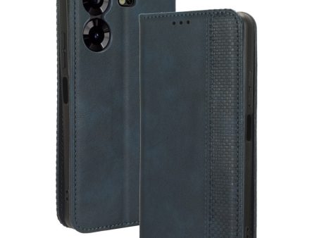 Bofink Vintage Tecno Pova 5 leather case - Blue For Sale