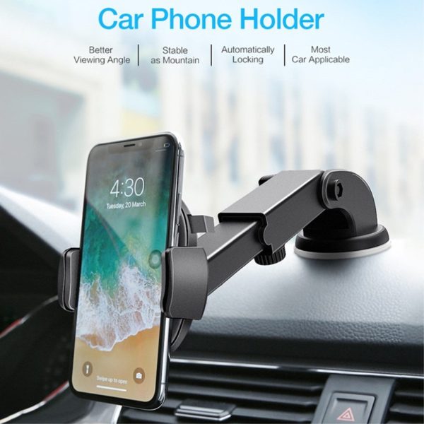 RAXFLY 360 degree rotatable car phone holder - Grey For Discount