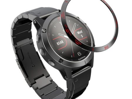 Garmin Fenix 5 stainless steel bezel - Black   Red Discount