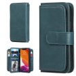 10-slot wallet case for iPhone 13 Mini - Dark Green on Sale