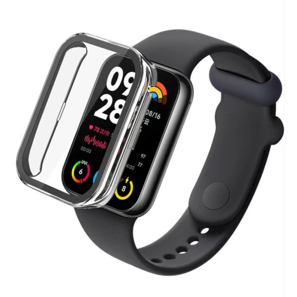 Xiaomi Smart Band 8 Pro protective cover with tempered glass - Midnight Blue For Sale