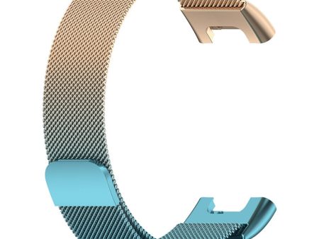 Xiaomi Mi Band 7 Pro milanese gradient color stainless steel watch strap - Gold   Blue Fashion