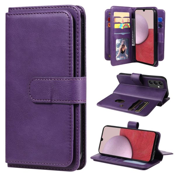 10-slot wallet case for Samsung Galaxy A14 - Purple Online now