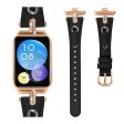 Xiaomi Smart Band 8 Pro Rhinestone Genuine Cow Leather Watch Strap - Black Supply