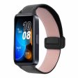 Xiaomi Smart Band 8 Watch Band Magnetic PU Leather and Metal Strap Replacement - Black Online now