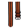 18mm Universal nylon watch strap - Black   Orange on Sale