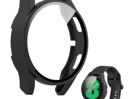 Samsung Galaxy Watch 4 (40mm) ultra thin cover + tempered glass - Black Online now