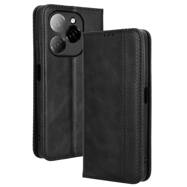 Bofink Vintage Tecno Spark 20 Pro leather case - Black Discount