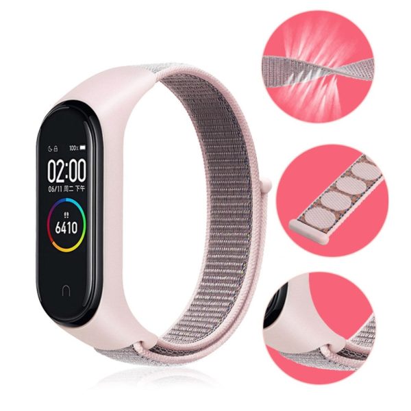 Xiaomi Mi Band 7   6   5 nylon watch strap - Light Pink For Discount