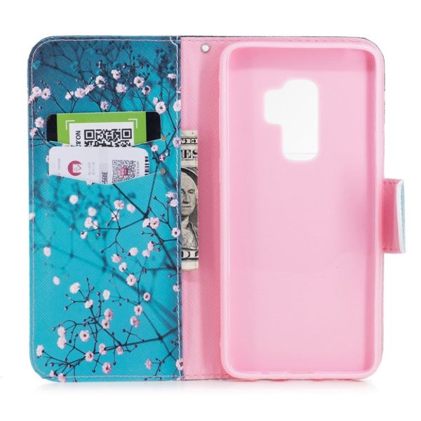 Samsung Galaxy S9 Plus pattern printing leather case - Wintersweet For Cheap