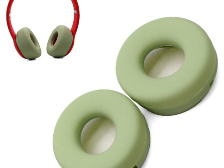 1 Pair Beats Solo 2   3 silicone ear pad cushion - Avocado Green Cheap