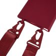 Thin TPU case with a matte finish and adjustable strap for Samsung Galaxy S23 Ultra - Wine Red Discount